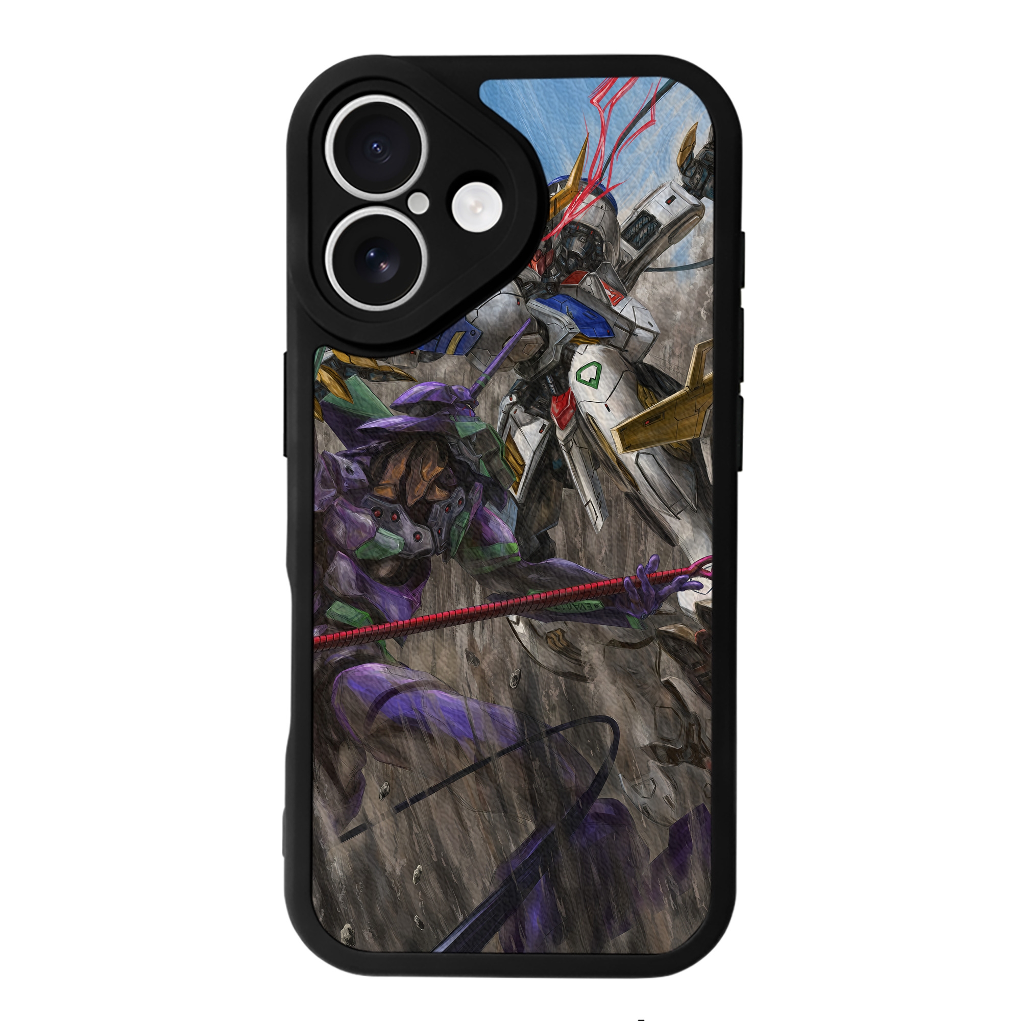 （画像用） EVA 新世紀エヴァンゲリオン 【iPhone 16シリーズ対応】シリコンスマホケース（レザー調） 材質：シリコン